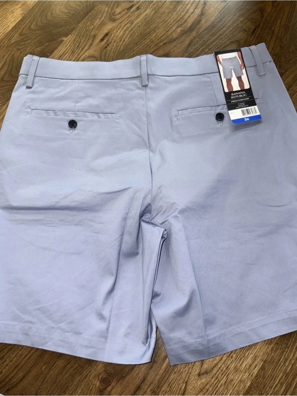 Banana Republic NWT Size 36  Blue stretch Chino Shorts -001*